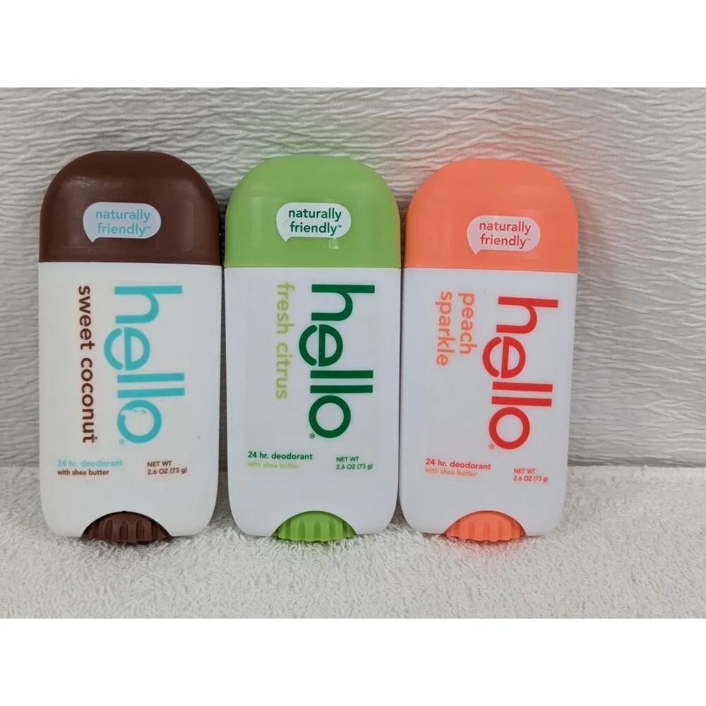 Hello - Deodorant - Citrus - Coconut - Peach - 2.6 oz - 3 Pack